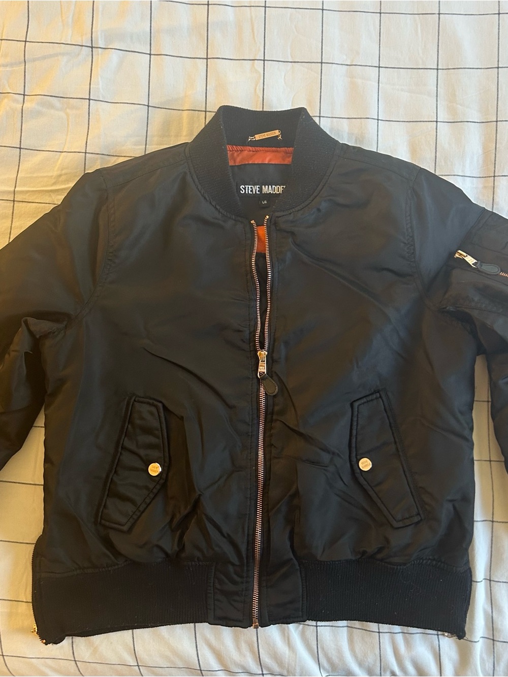 Steve Madden women’s Black Bomber Jacket